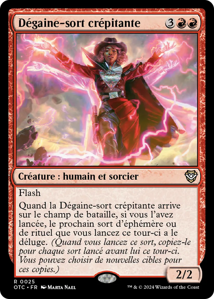 Dégaine-sort crépitante — Outlaws of Thunder Junction Commander — Magic: The Gathering