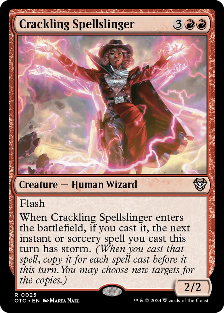 Crackling Spellslinger — Outlaws of Thunder Junction Commander — Magic: The Gathering