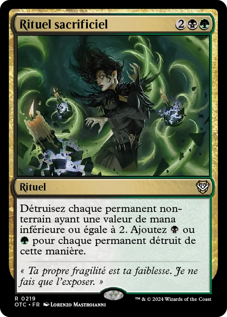 Rituel sacrificiel — Outlaws of Thunder Junction Commander — Magic: The Gathering