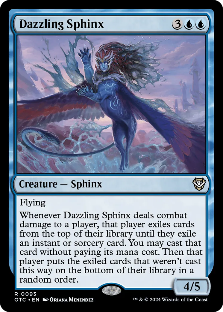 Sphinx éblouissant — Outlaws of Thunder Junction Commander — Magic: The Gathering