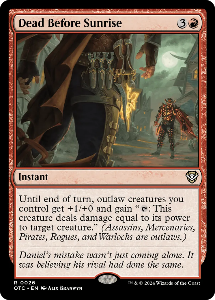 Dead Before Sunrise — Outlaws of Thunder Junction Commander — Magic: The Gathering