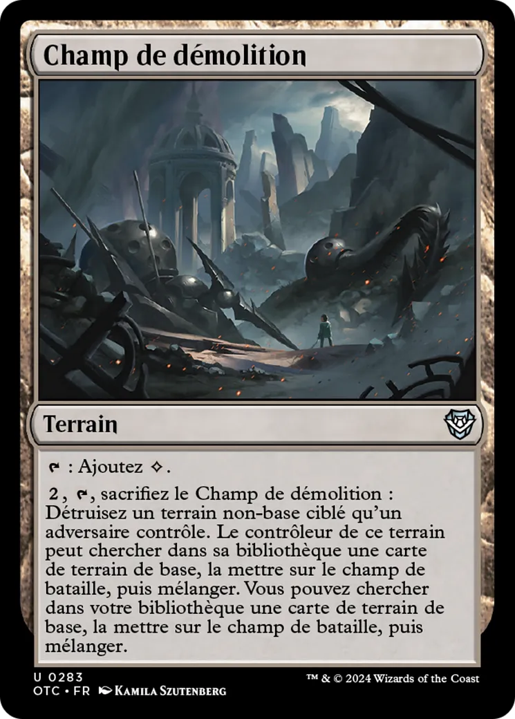 Champ de démolition — Outlaws of Thunder Junction Commander — Magic: The Gathering