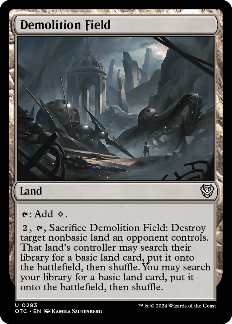 Demolition Field — Outlaws of Thunder Junction Commander — Magic: The Gathering