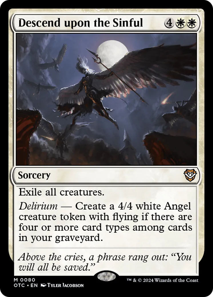 Descend upon the Sinful — Outlaws of Thunder Junction Commander — Magic: The Gathering