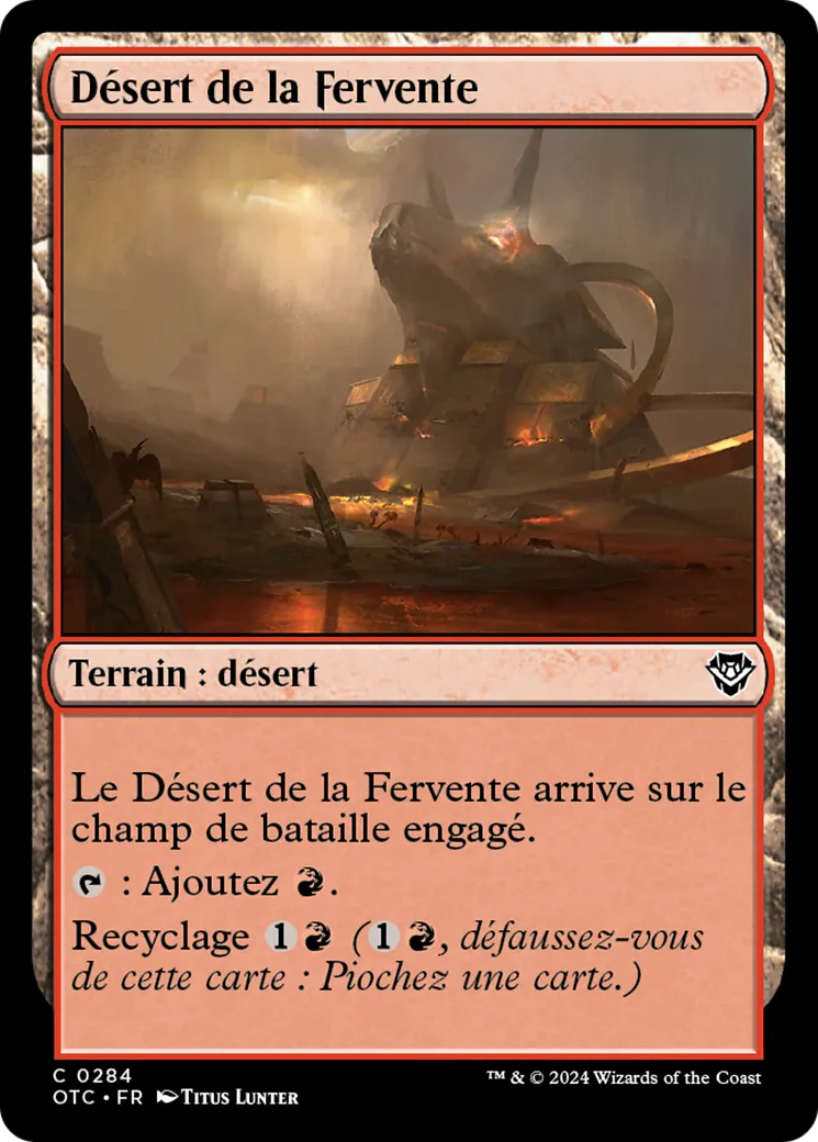 Désert de la Fervente — Outlaws of Thunder Junction Commander — Magic: The Gathering
