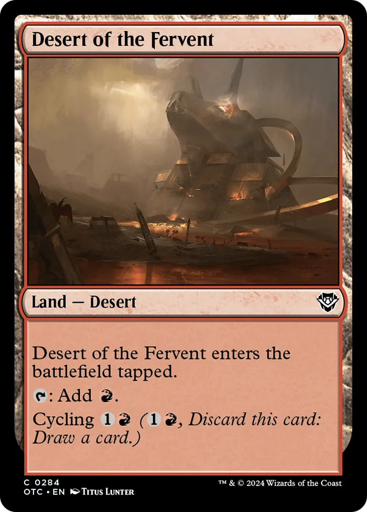 Désert de la Fervente — Outlaws of Thunder Junction Commander — Magic: The Gathering