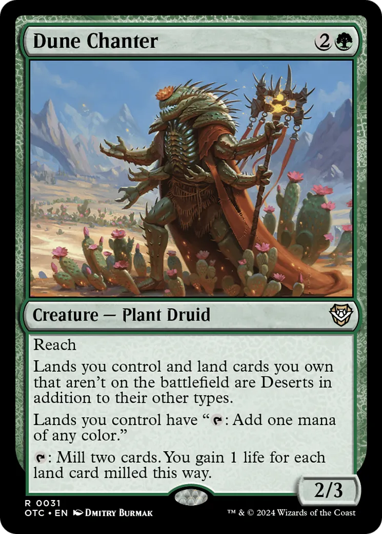 Dune Chanter — Outlaws of Thunder Junction Commander — Magic: The Gathering