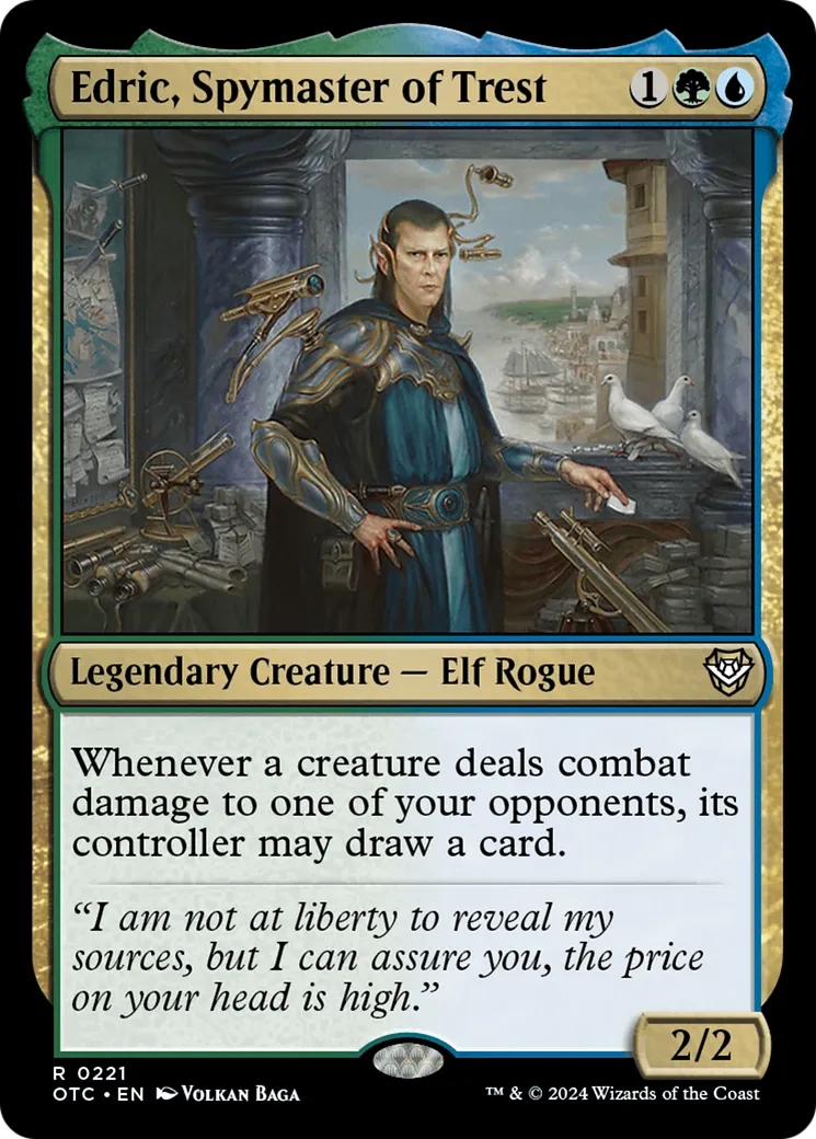 Edric, Spymaster of Trest — Outlaws of Thunder Junction Commander — Magic: The Gathering