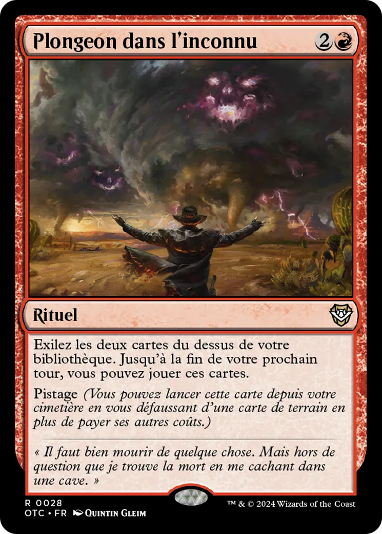 Plongeon dans l'inconnu — Outlaws of Thunder Junction Commander — Magic: The Gathering