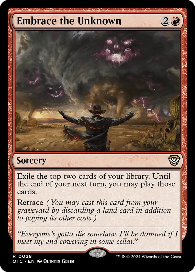 Embrace the Unknown — Outlaws of Thunder Junction Commander — Magic: The Gathering