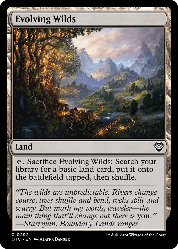 Evolving Wilds — Outlaws of Thunder Junction Commander — Magic: The Gathering