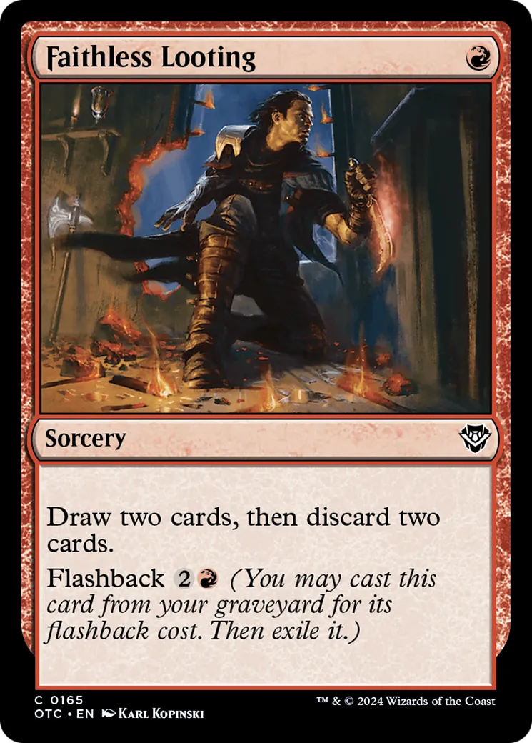 Faithless Looting — Outlaws of Thunder Junction Commander — Magic: The Gathering
