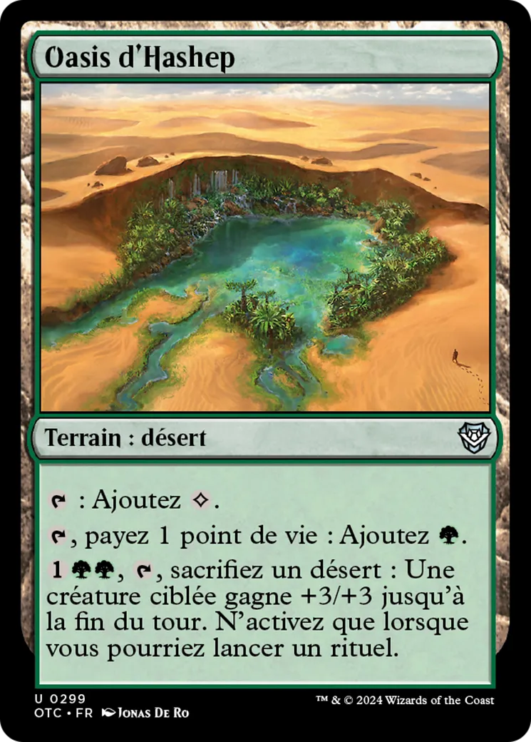 Oasis d'Hashep — Outlaws of Thunder Junction Commander — Magic: The Gathering