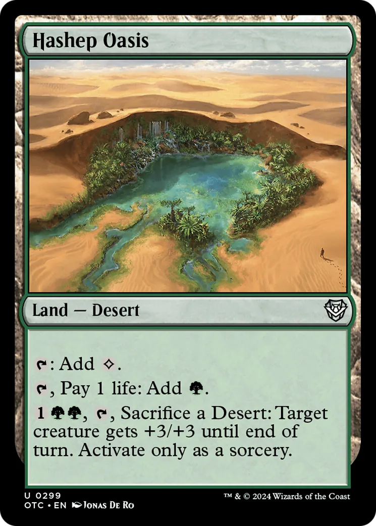 Hashep Oasis — Outlaws of Thunder Junction Commander — Magic: The Gathering