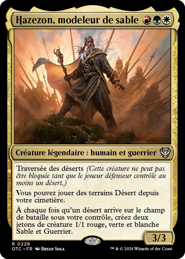 Hazezon, modeleur de sable — Outlaws of Thunder Junction Commander — Magic: The Gathering