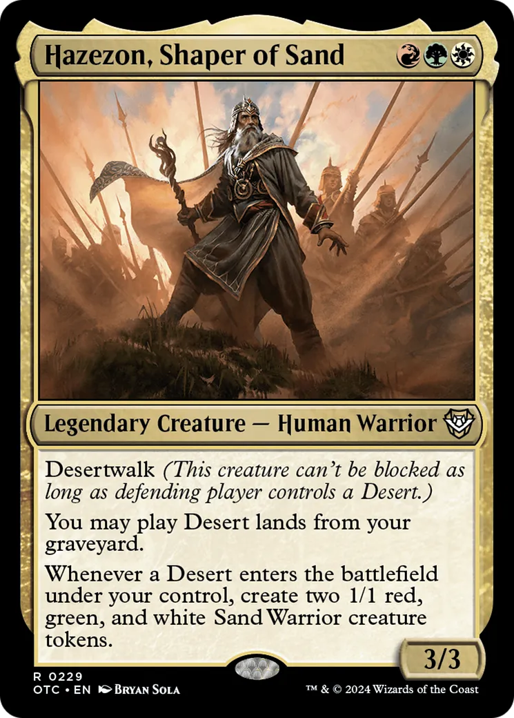 Hazezon, Shaper of Sand — Outlaws of Thunder Junction Commander — Magic: The Gathering