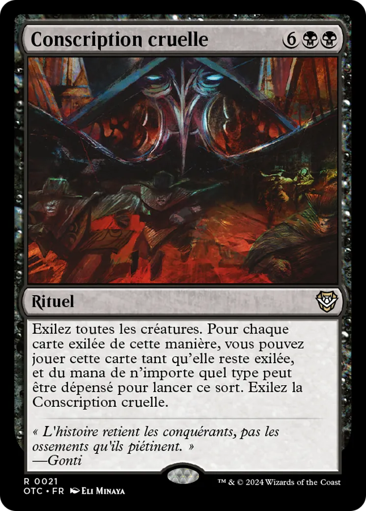 Conscription cruelle — Outlaws of Thunder Junction Commander — Magic: The Gathering