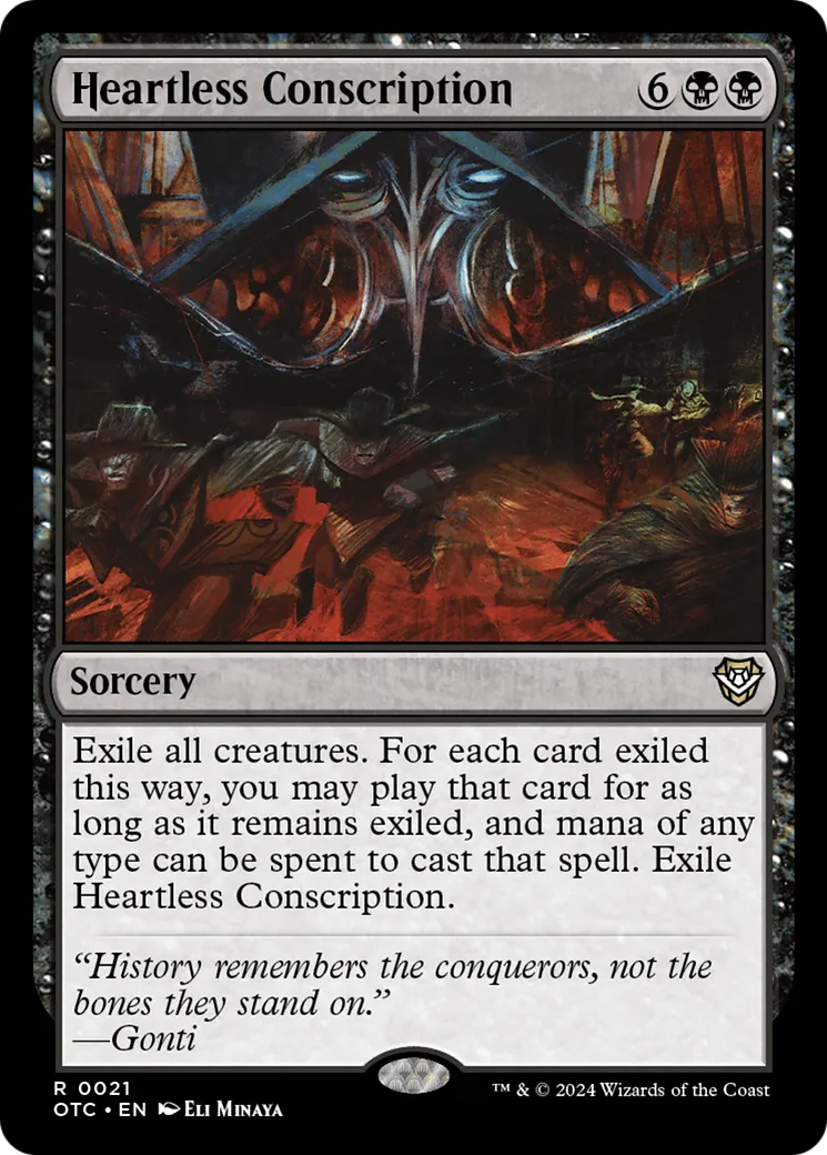 Heartless Conscription — Outlaws of Thunder Junction Commander — Magic: The Gathering