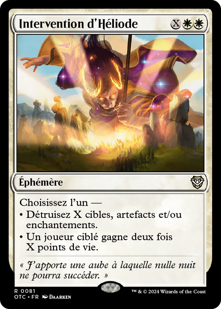 Intervention d'Héliode — Outlaws of Thunder Junction Commander — Magic: The Gathering