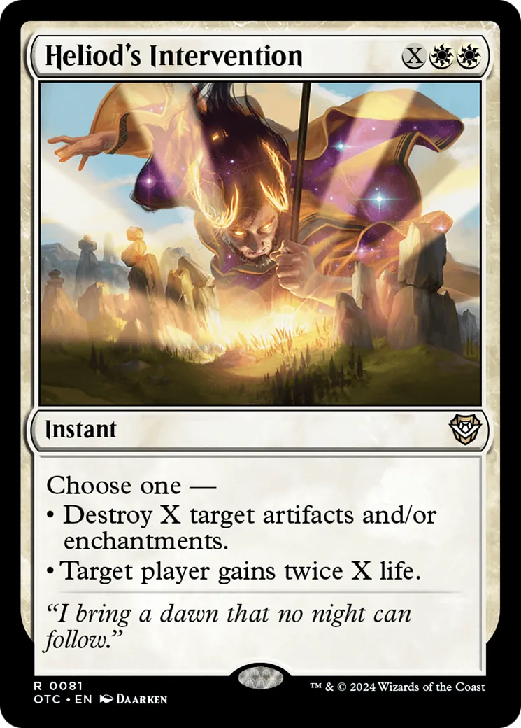 Heliod's Intervention — Outlaws of Thunder Junction Commander — Magic: The Gathering