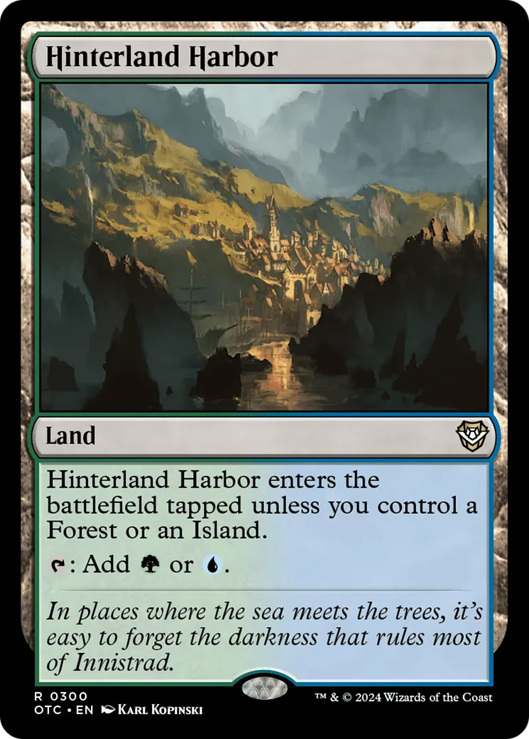 Hinterland Harbor — Outlaws of Thunder Junction Commander — Magic: The Gathering