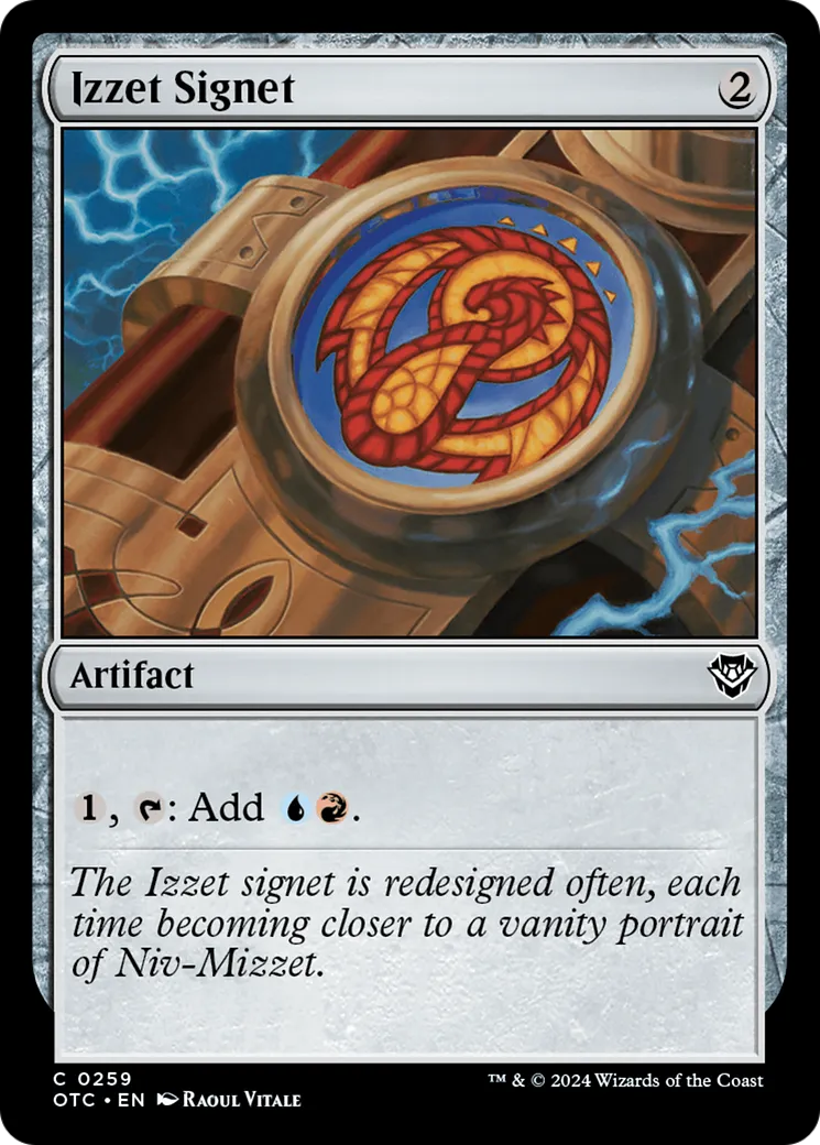 Izzet Signet — Outlaws of Thunder Junction Commander — Magic: The Gathering