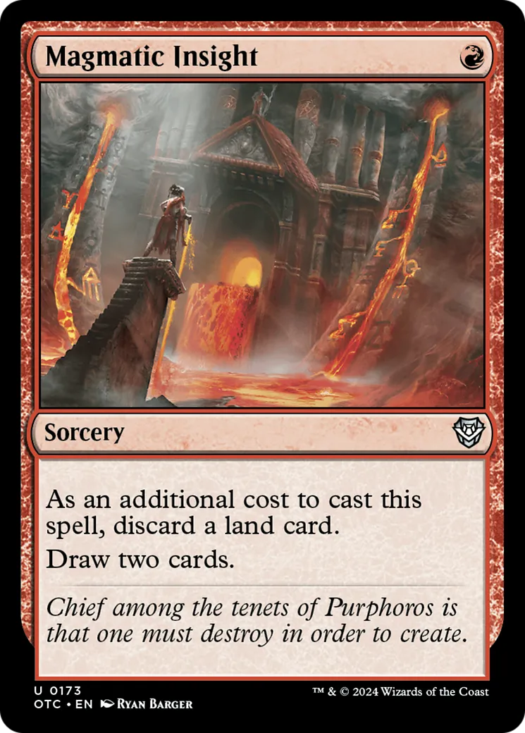 Magmatic Insight — Outlaws of Thunder Junction Commander — Magic: The Gathering