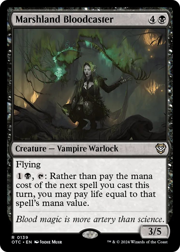 Marshland Bloodcaster — Outlaws of Thunder Junction Commander — Magic: The Gathering