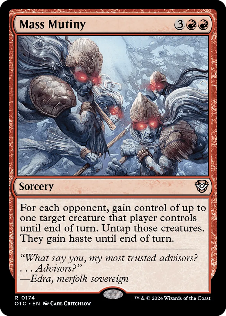 Mutinerie de masse — Outlaws of Thunder Junction Commander — Magic: The Gathering
