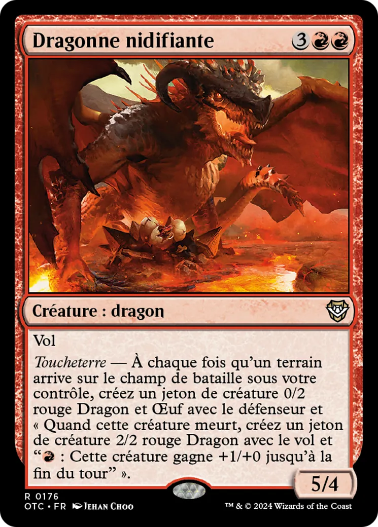 Dragonne nidifiante — Outlaws of Thunder Junction Commander — Magic: The Gathering