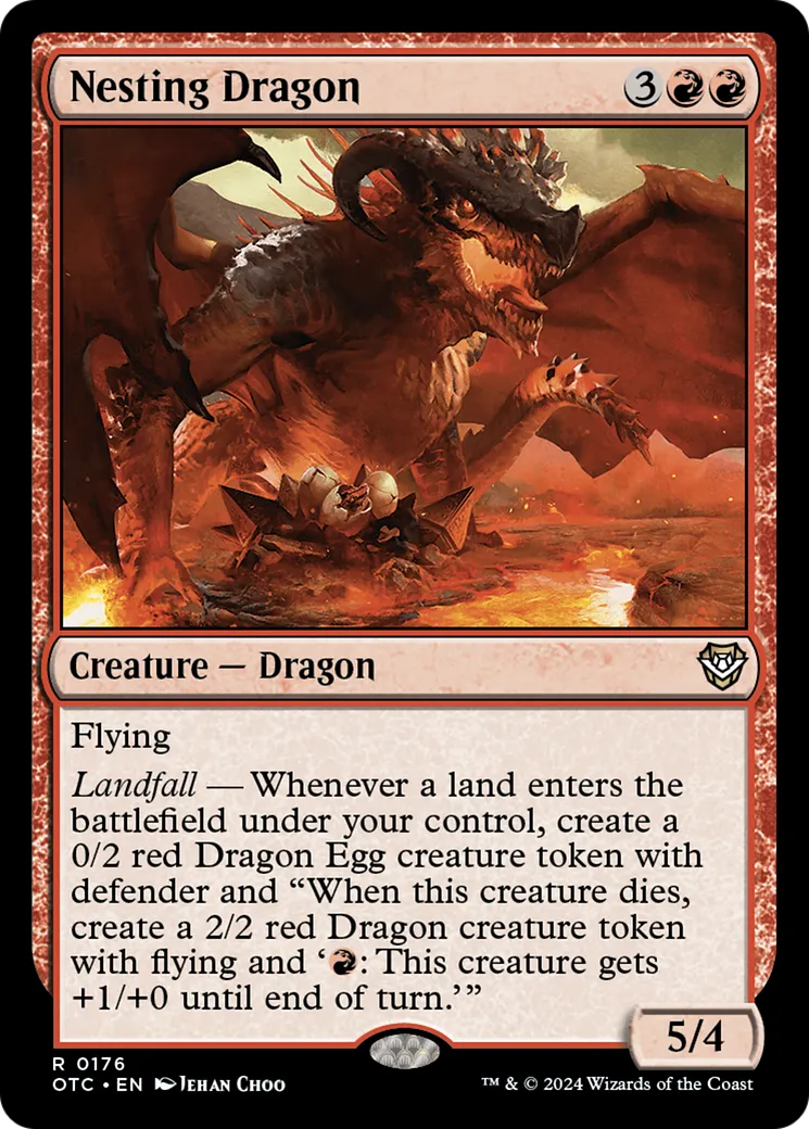 Dragonne nidifiante — Outlaws of Thunder Junction Commander — Magic: The Gathering