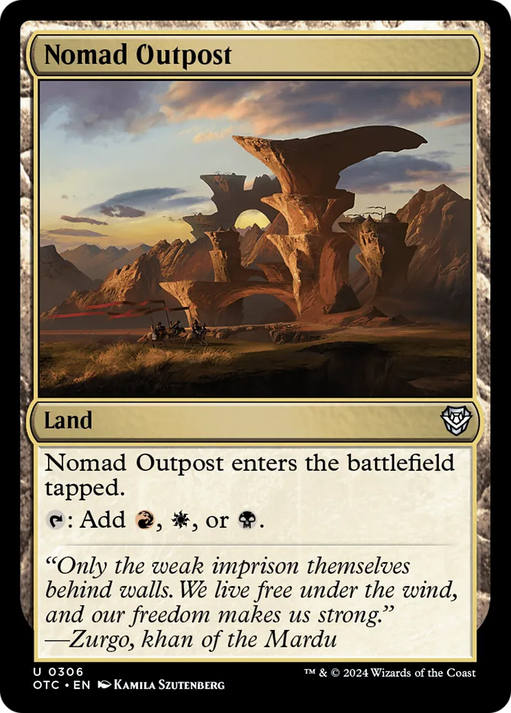 Nomad Outpost — Outlaws of Thunder Junction Commander — Magic: The Gathering