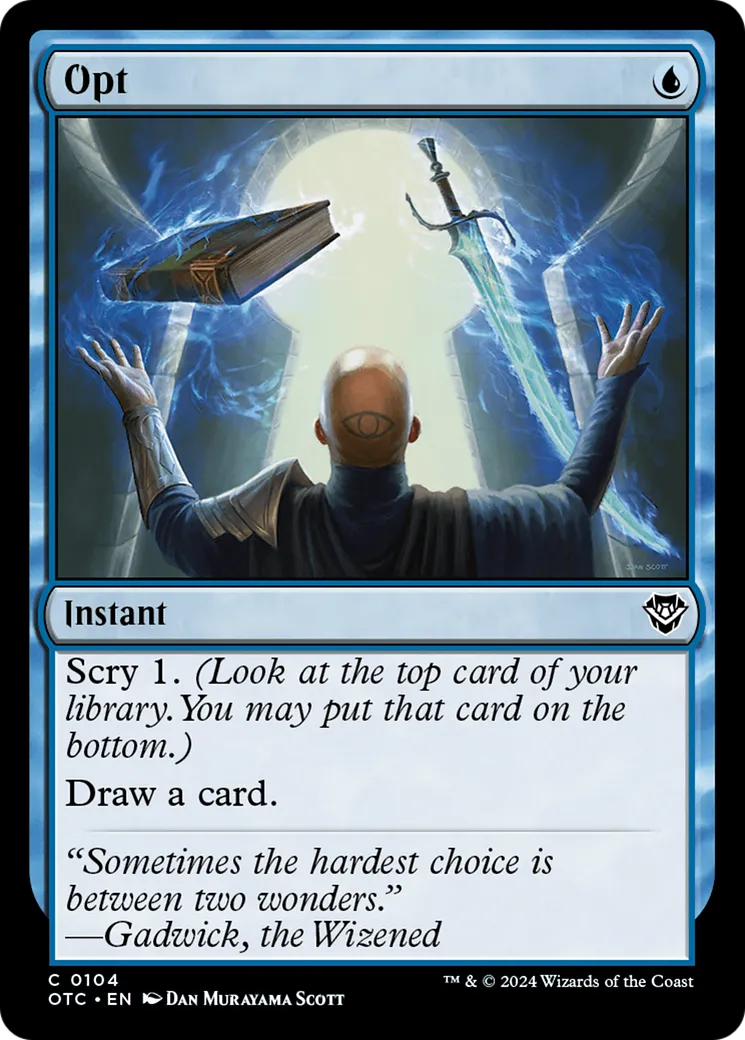Opt — Outlaws of Thunder Junction Commander — Magic: The Gathering