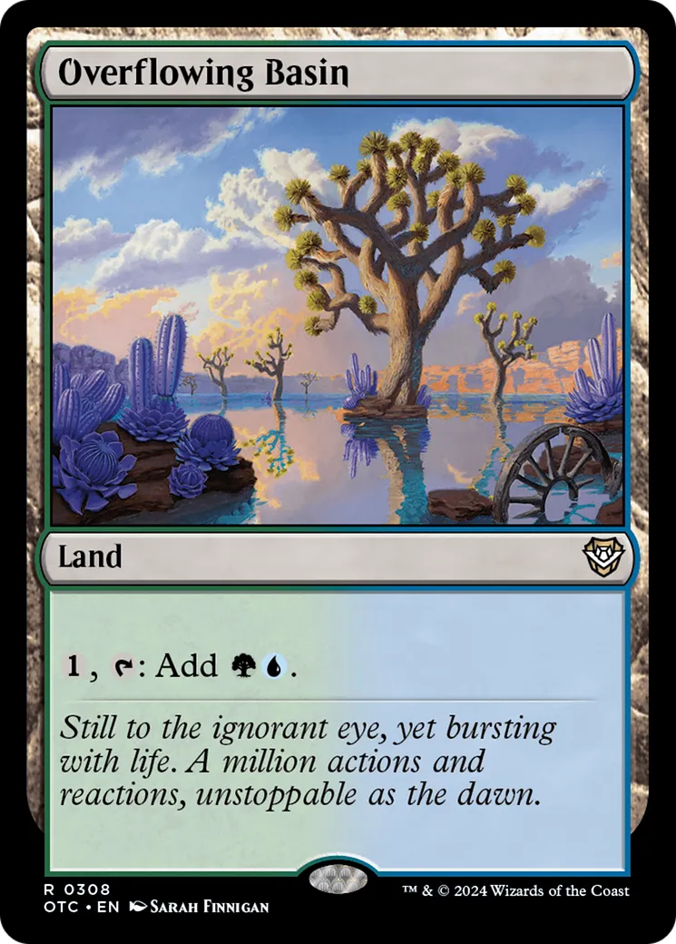 Overflowing Basin — Outlaws of Thunder Junction Commander — Magic: The Gathering