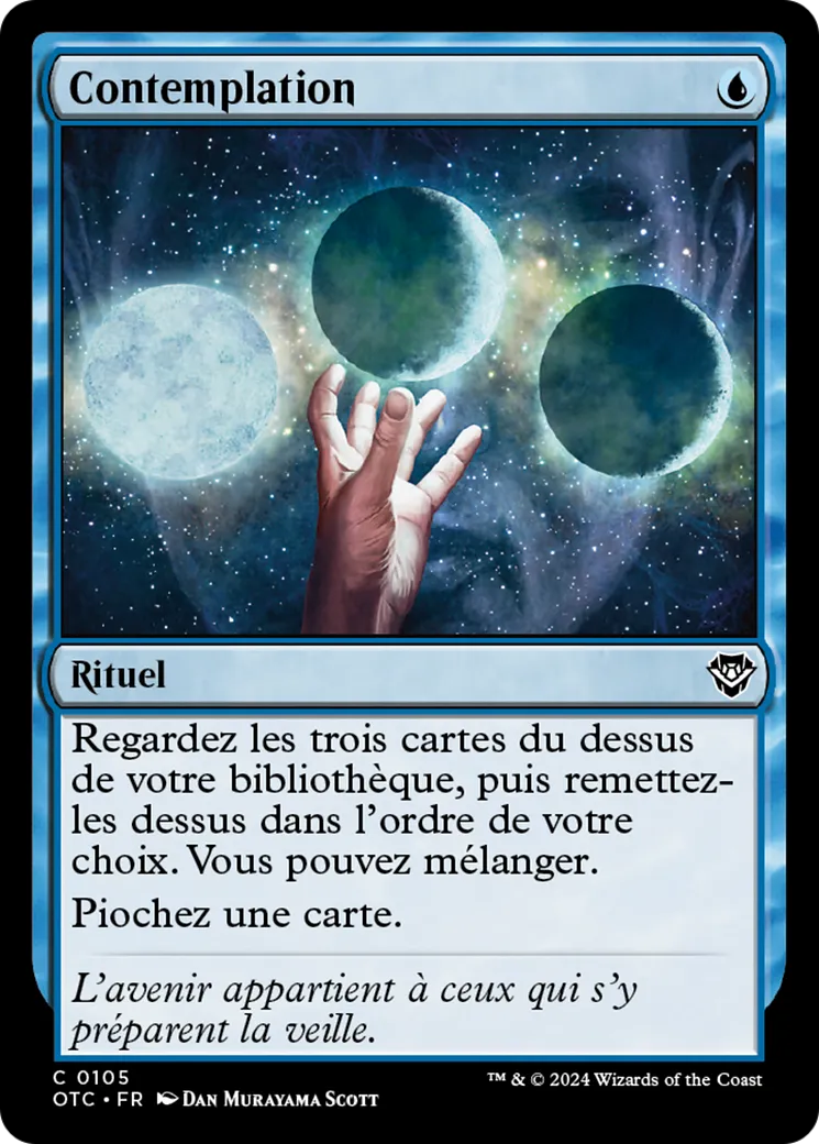 Contemplation — Outlaws of Thunder Junction Commander — Magic: The Gathering