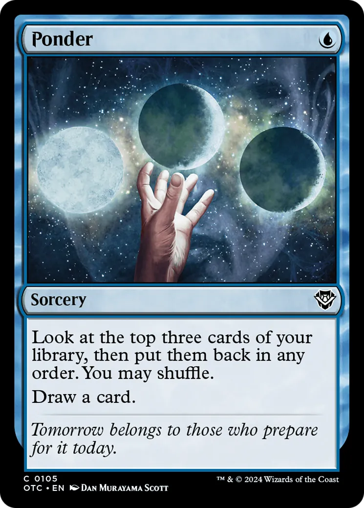 Ponder — Outlaws of Thunder Junction Commander — Magic: The Gathering
