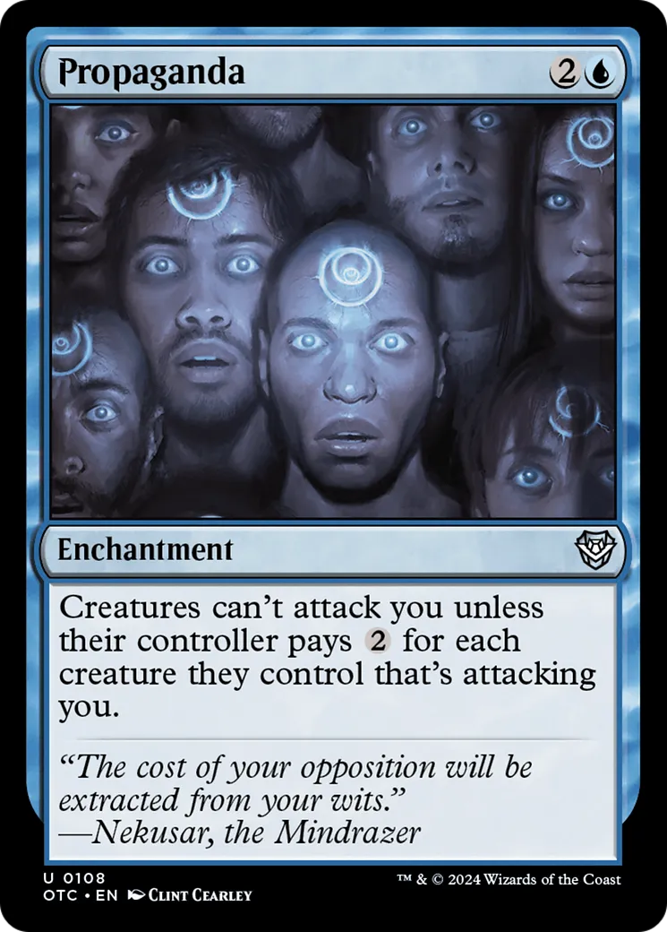 Propaganda — Outlaws of Thunder Junction Commander — Magic: The Gathering