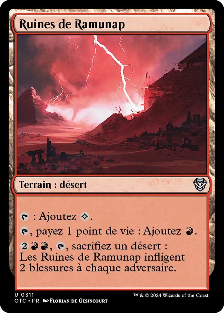 Ruines de Ramunap — Outlaws of Thunder Junction Commander — Magic: The Gathering
