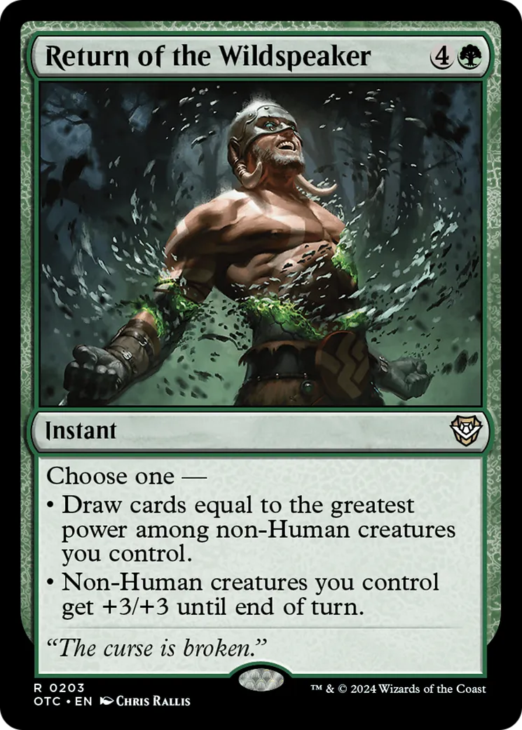 Return of the Wildspeaker — Outlaws of Thunder Junction Commander — Magic: The Gathering