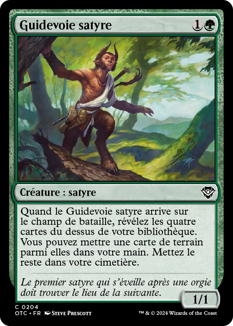 Guidevoie satyre — Outlaws of Thunder Junction Commander — Magic: The Gathering