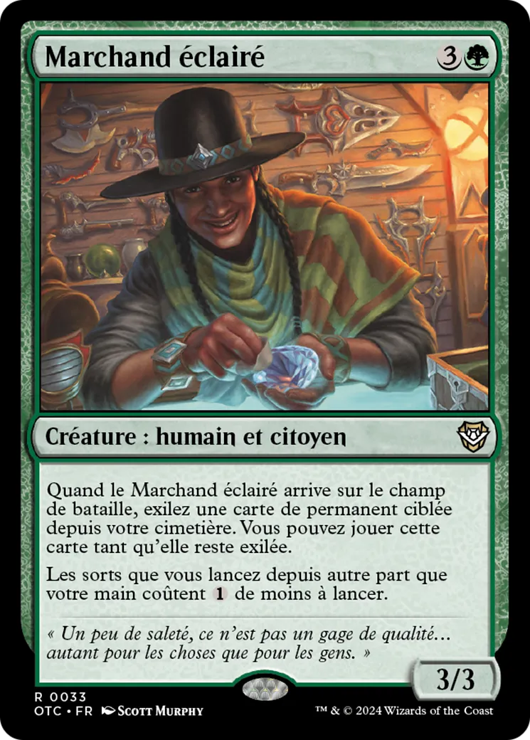 Marchand éclairé — Outlaws of Thunder Junction Commander — Magic: The Gathering
