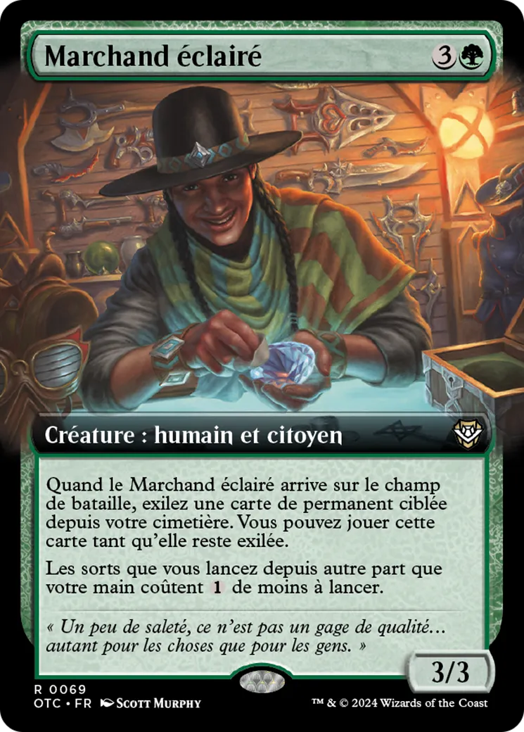 Marchand éclairé — Outlaws of Thunder Junction Commander — Magic: The Gathering