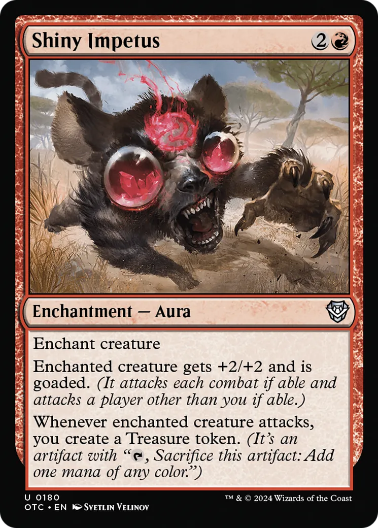 Shiny Impetus — Outlaws of Thunder Junction Commander — Magic: The Gathering