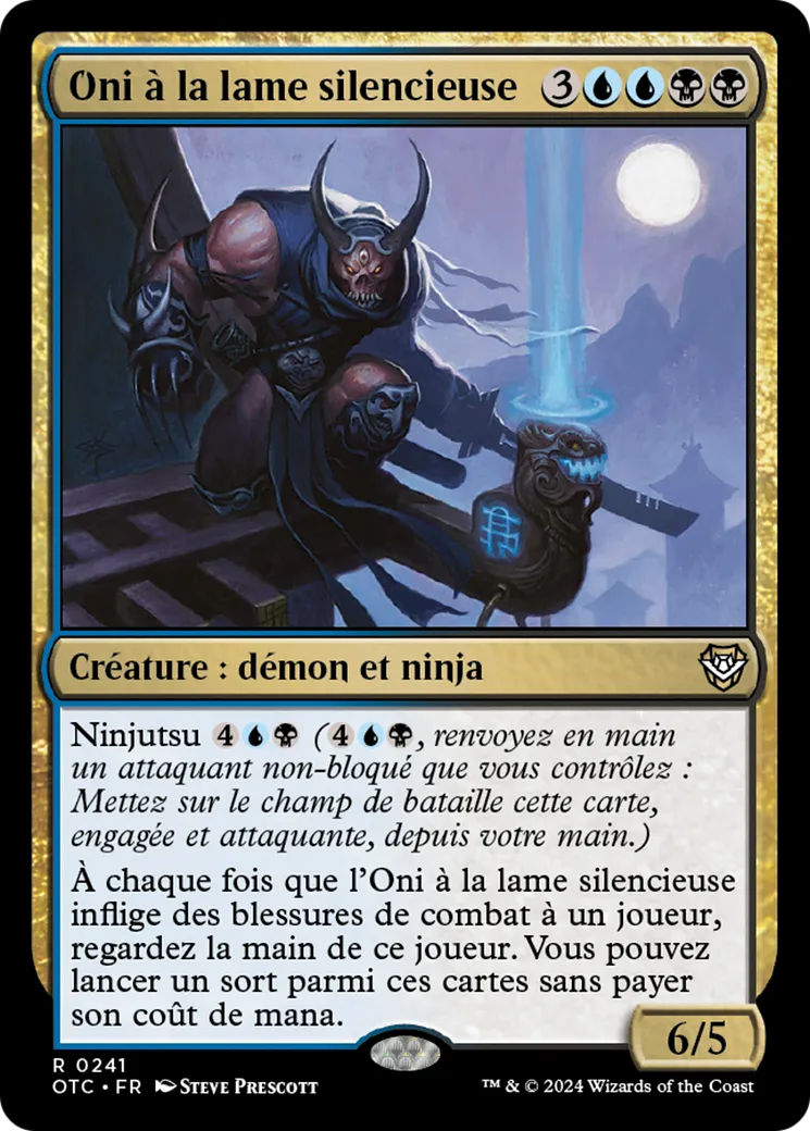 Oni à la lame silencieuse — Outlaws of Thunder Junction Commander — Magic: The Gathering