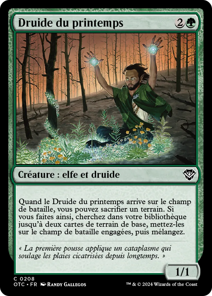 Druide du printemps — Outlaws of Thunder Junction Commander — Magic: The Gathering