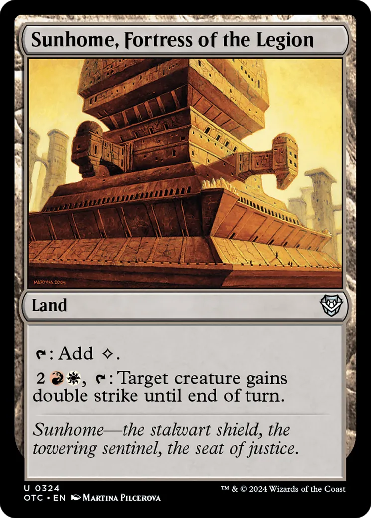 Sunhome, Fortress of the Legion — Outlaws of Thunder Junction Commander — Magic: The Gathering