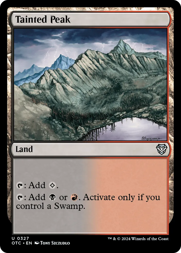 Tainted Peak — Outlaws of Thunder Junction Commander — Magic: The Gathering
