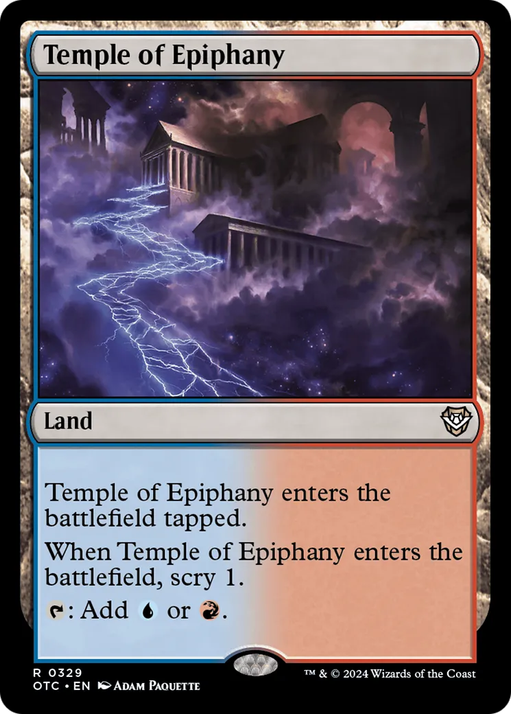 Temple of Epiphany — Outlaws of Thunder Junction Commander — Magic: The Gathering