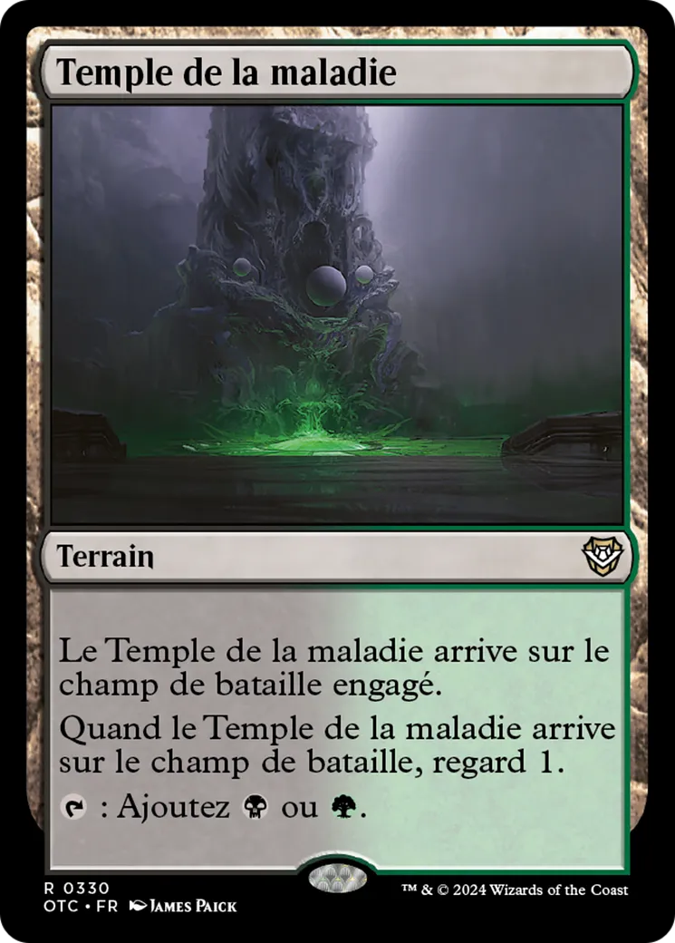 Temple de la maladie — Outlaws of Thunder Junction Commander — Magic: The Gathering