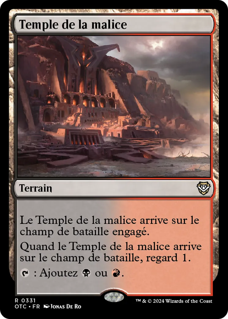 Temple de la malice — Outlaws of Thunder Junction Commander — Magic: The Gathering